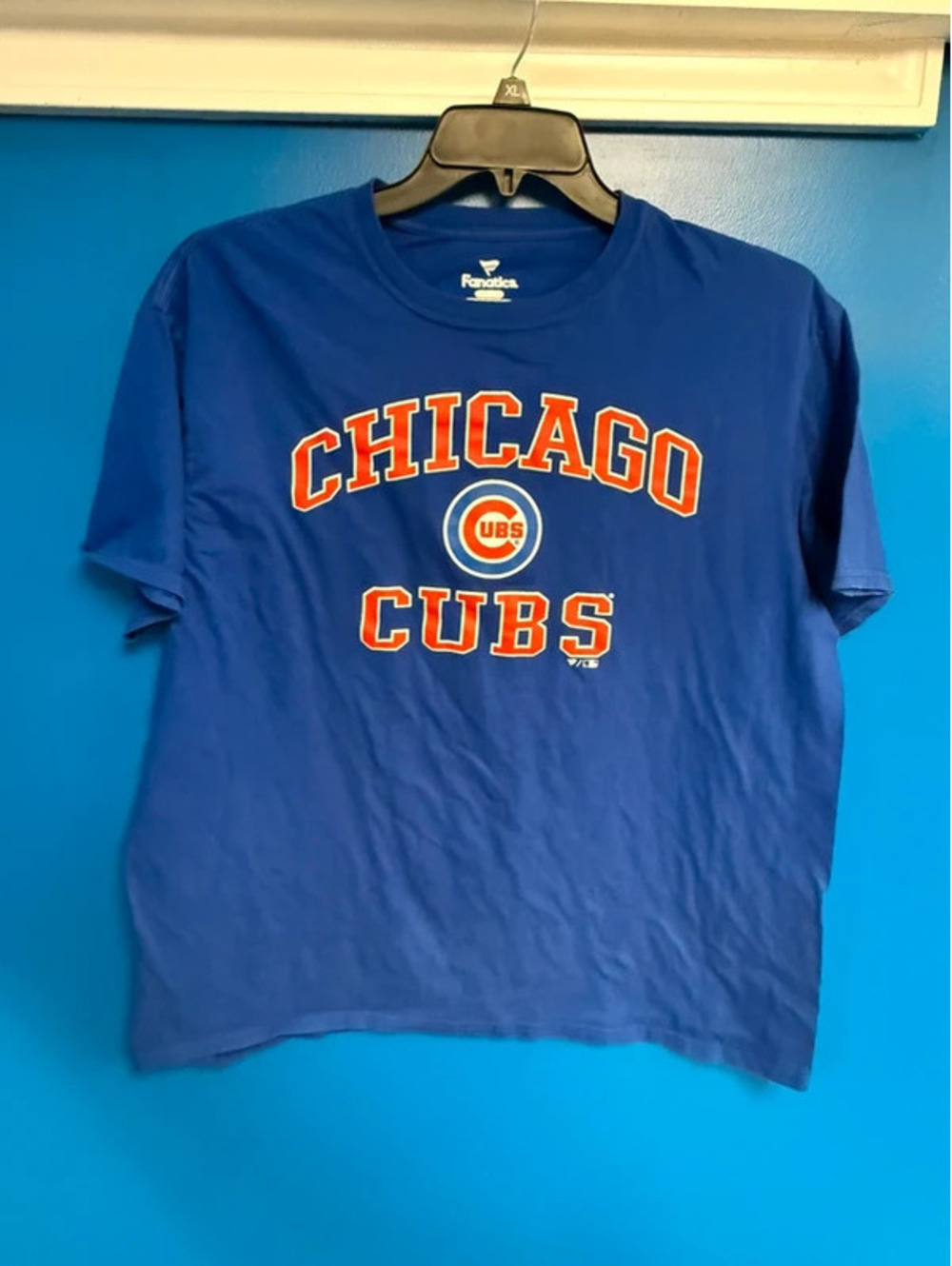 Fanatics Chicago Cubs T Shirt Mens XL Blue MLB Baseball Graphic Tee